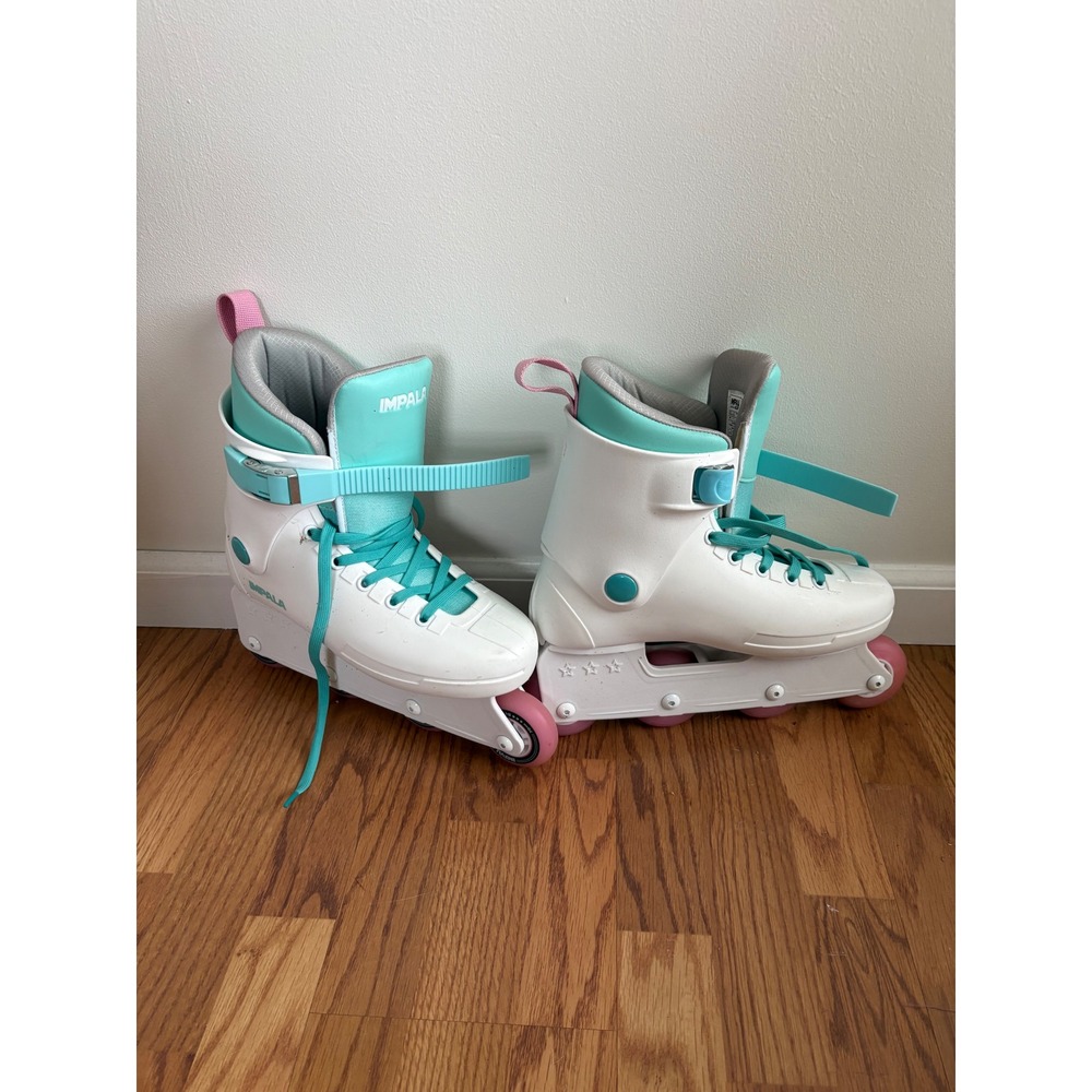 Impala Lightspeed Inline Skates White Mint Green Womens 10 Mens 8 Rollerblades